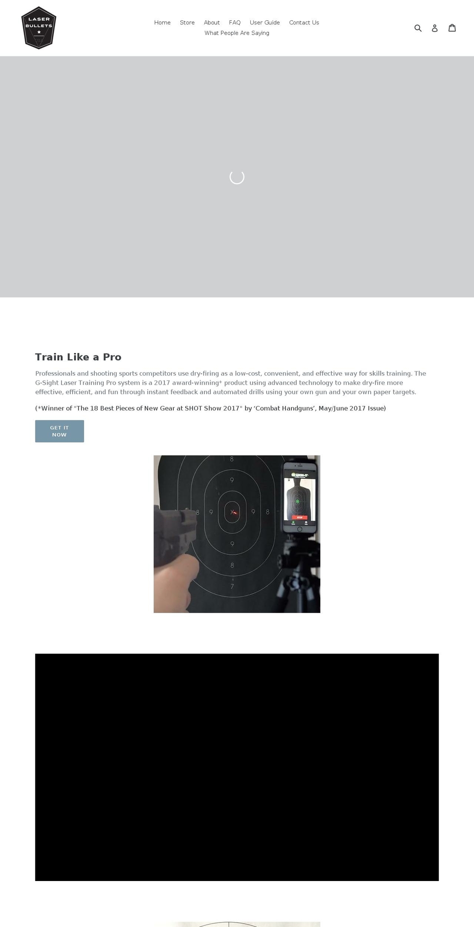 laserbullets.com shopify website screenshot