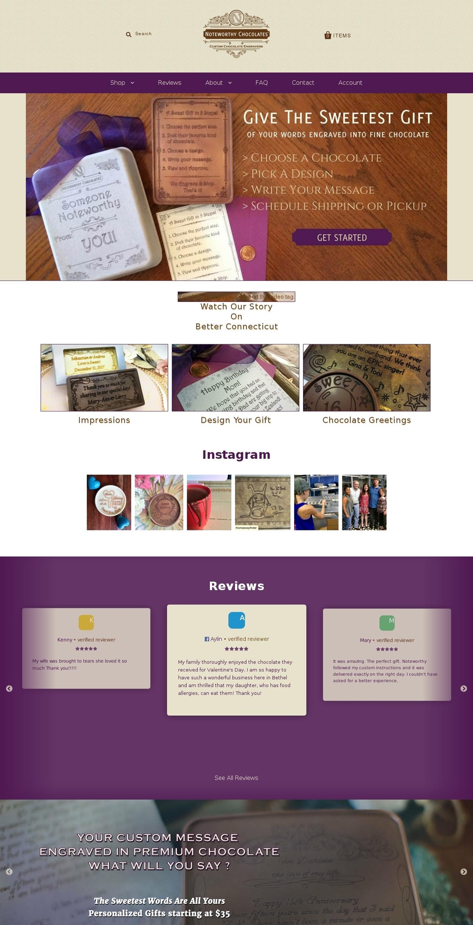 laserchocolatecompany.com — Shopify storefront screenshot