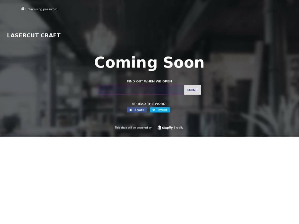 lasercutcraft.com — Shopify storefront screenshot