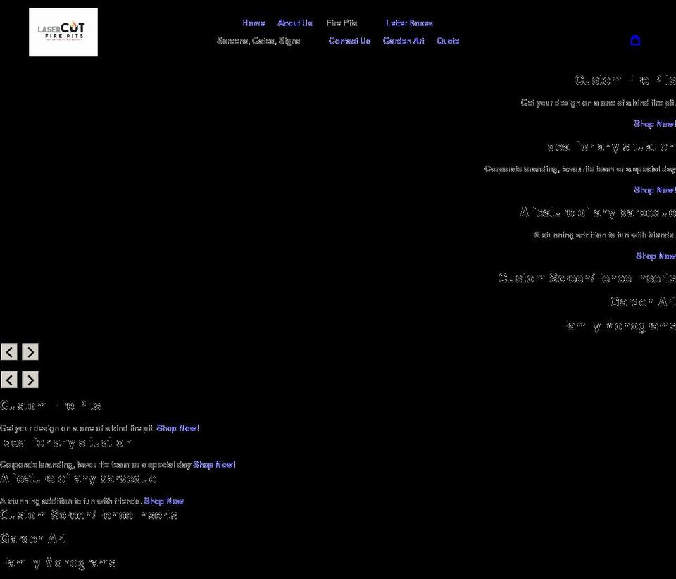 lasercutfirepits.com.au shopify website screenshot
