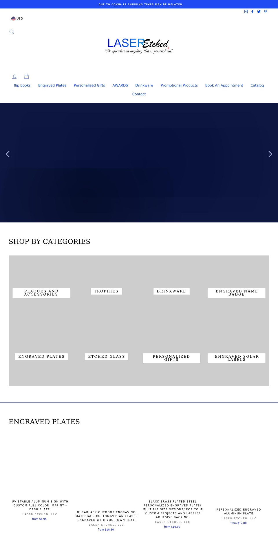 laseretched.com shopify website screenshot