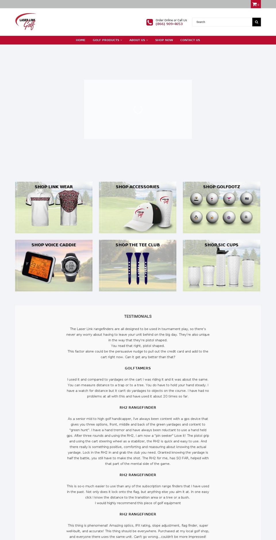 nexgeek Shopify theme site example laserlinkgolf.com