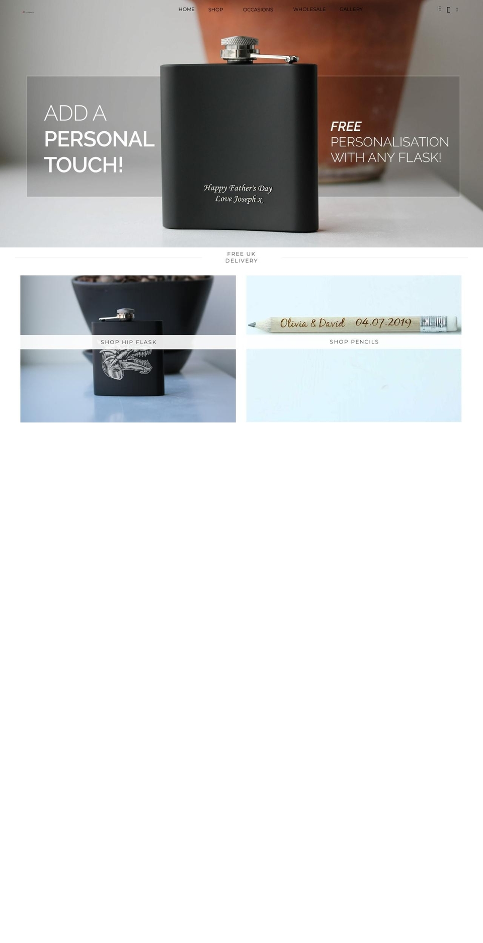 lasermade.uk shopify website screenshot