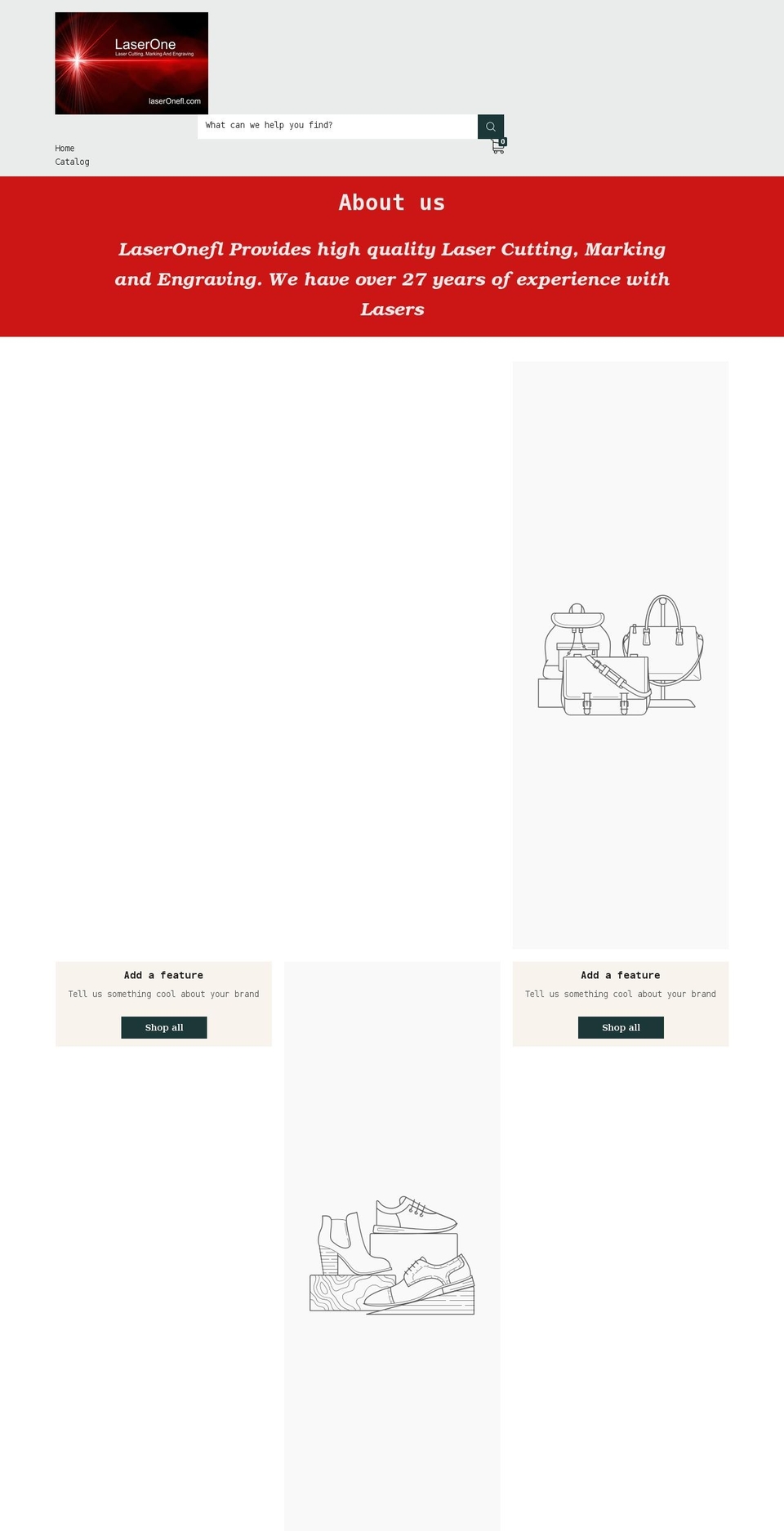 laseronefl.com shopify website screenshot