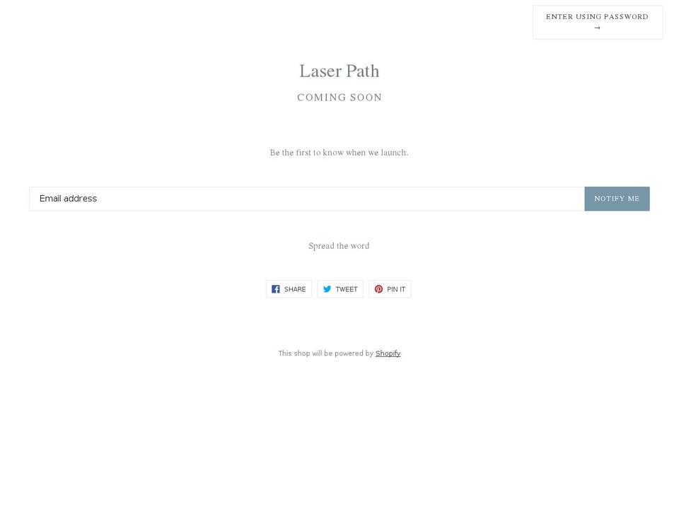 laserpath.net shopify website screenshot