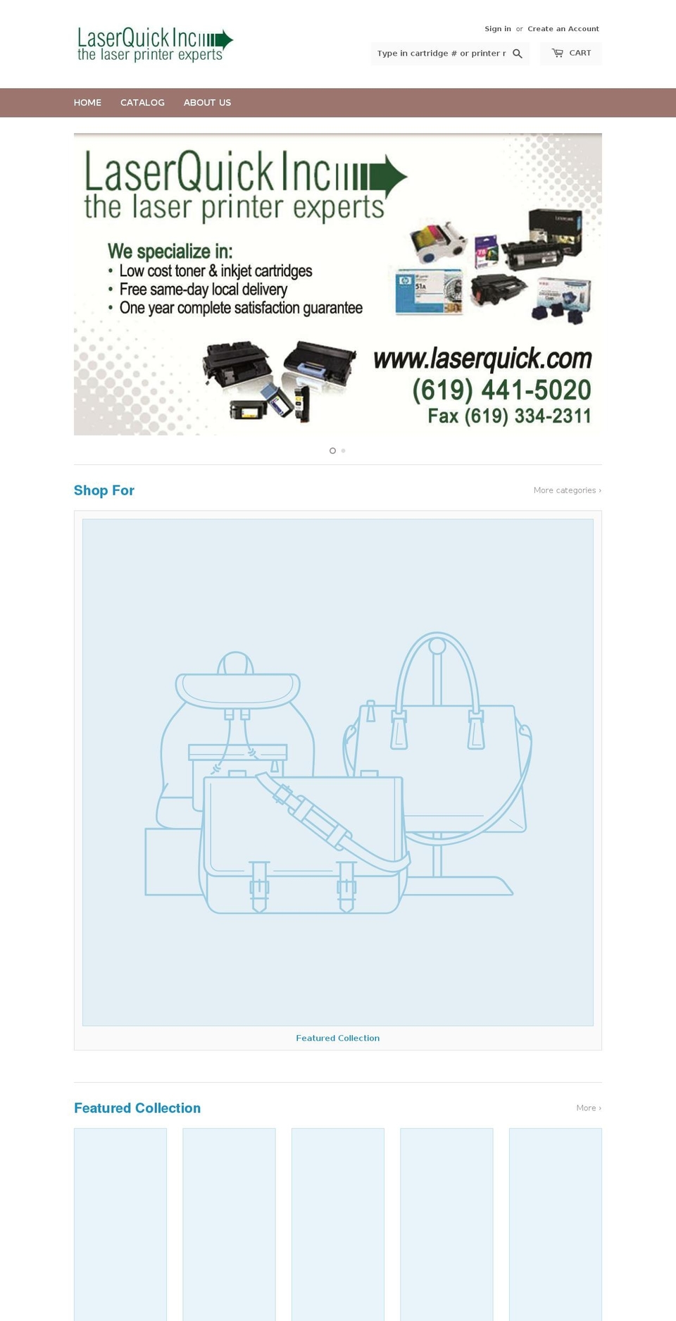 laserquick.com — Shopify storefront screenshot