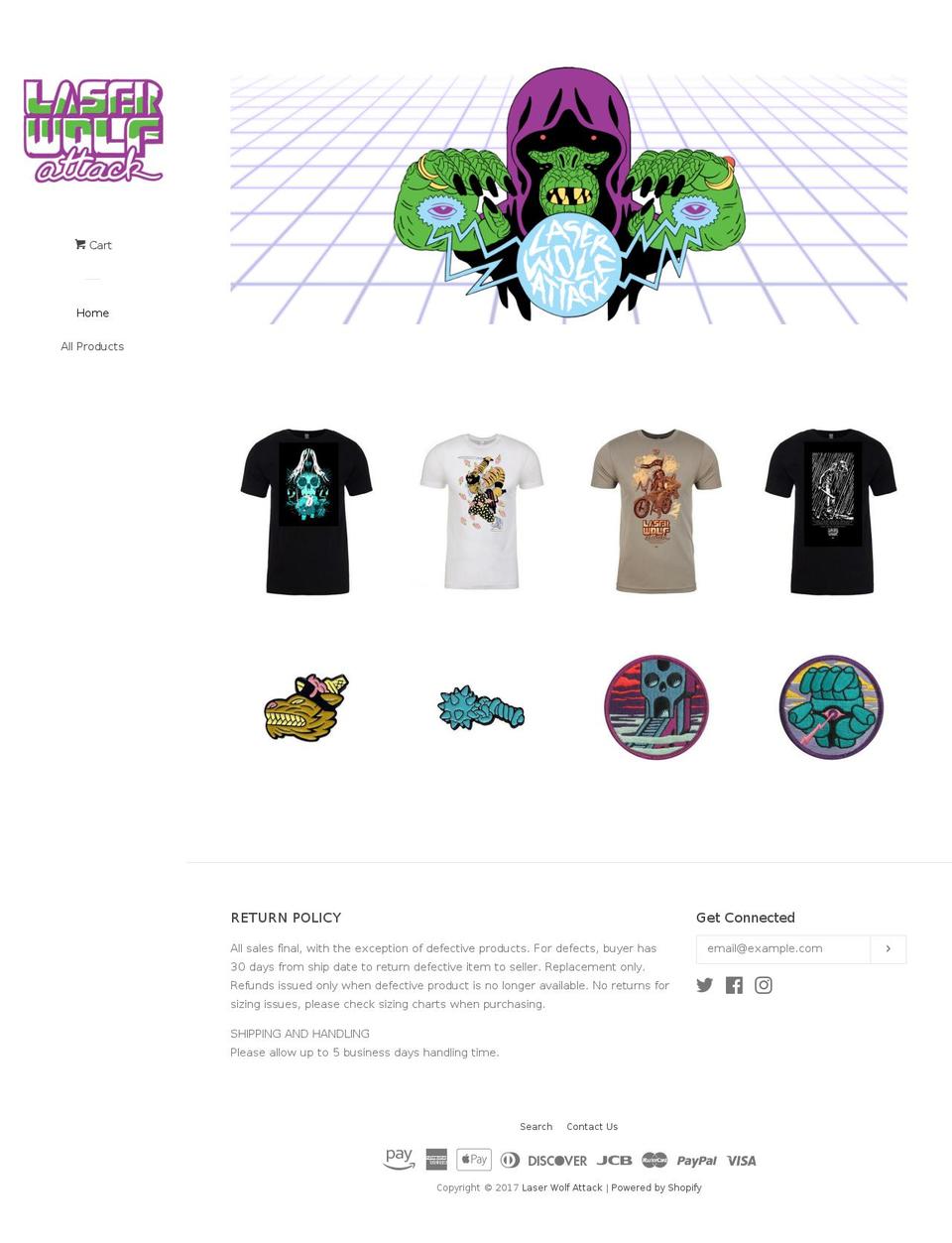 laserwolfattack.com shopify website screenshot
