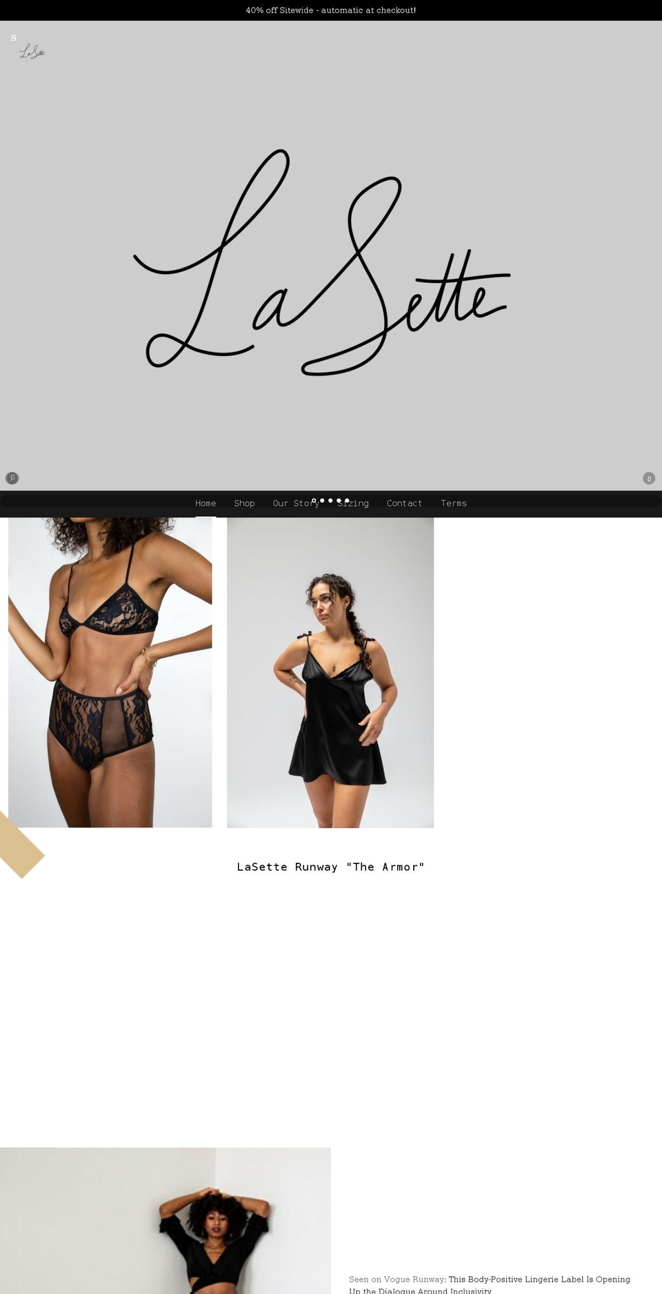 lasette.shop shopify website screenshot