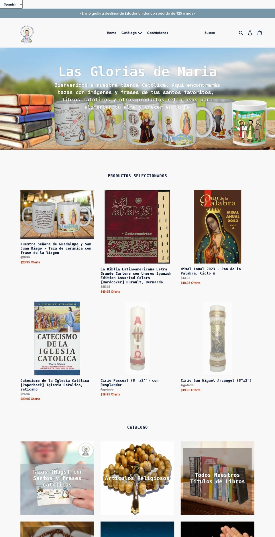 lasgloriasdemaria.com shopify website screenshot