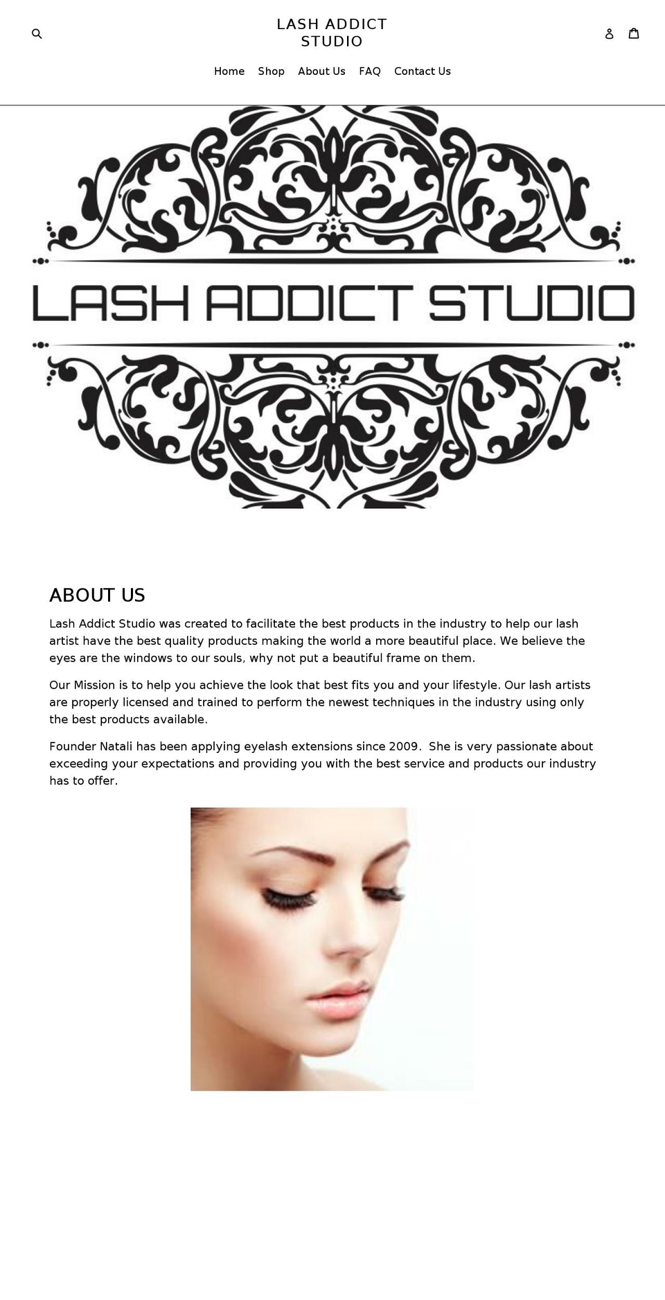 lashaddictshop.com — Shopify storefront screenshot