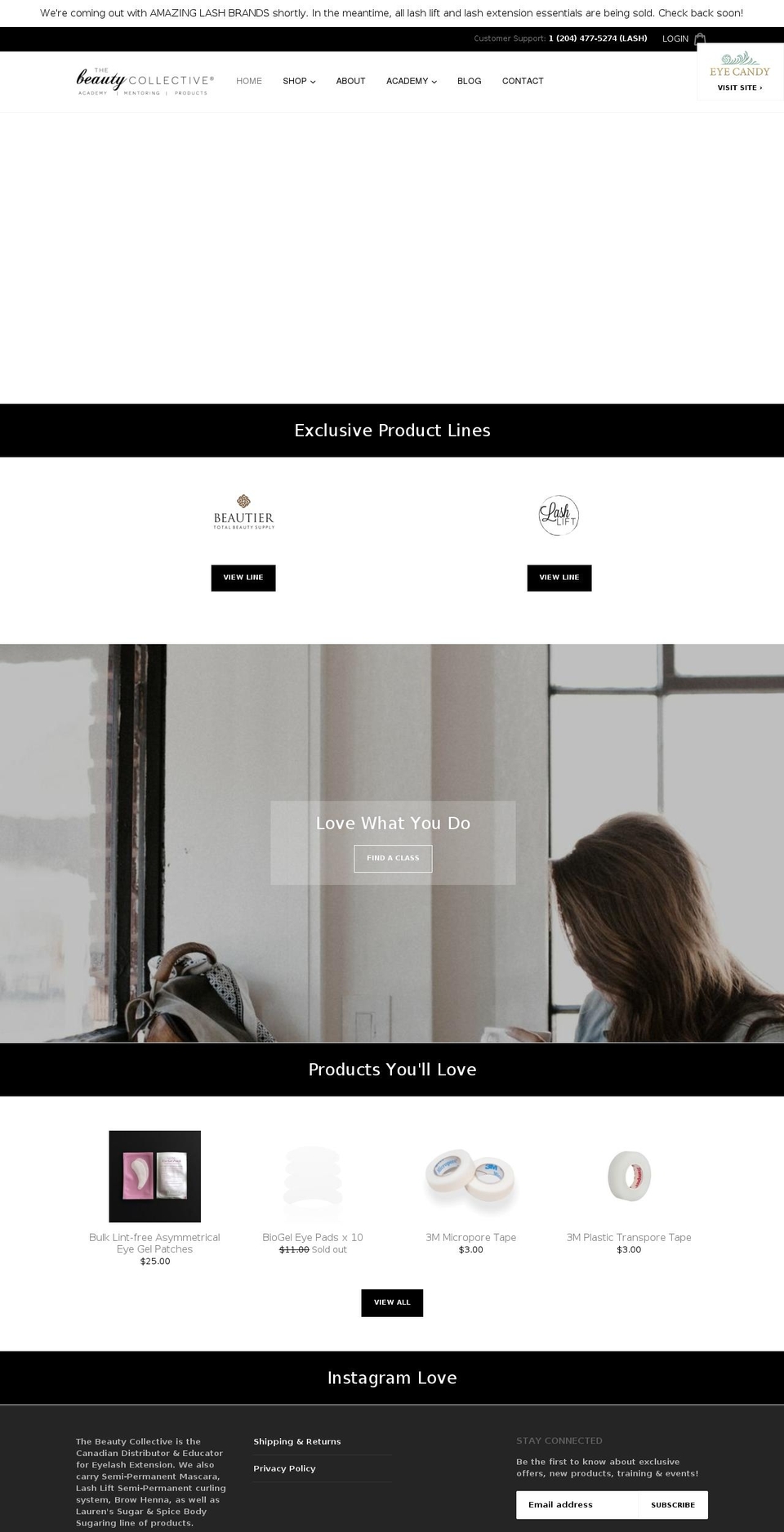lashaffair.ca shopify website screenshot