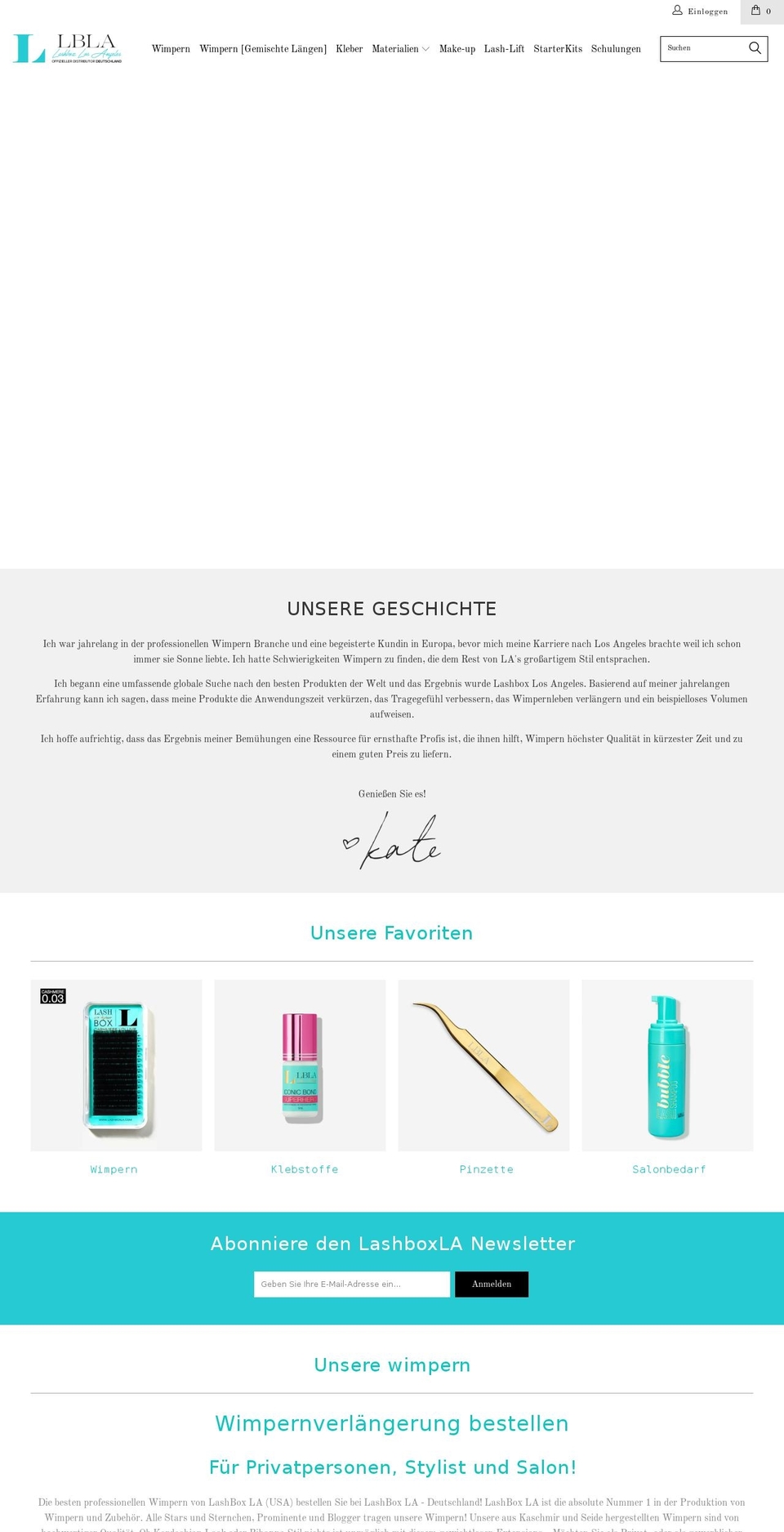 Lashboxla by CODE Shopify theme site example lashboxla.de