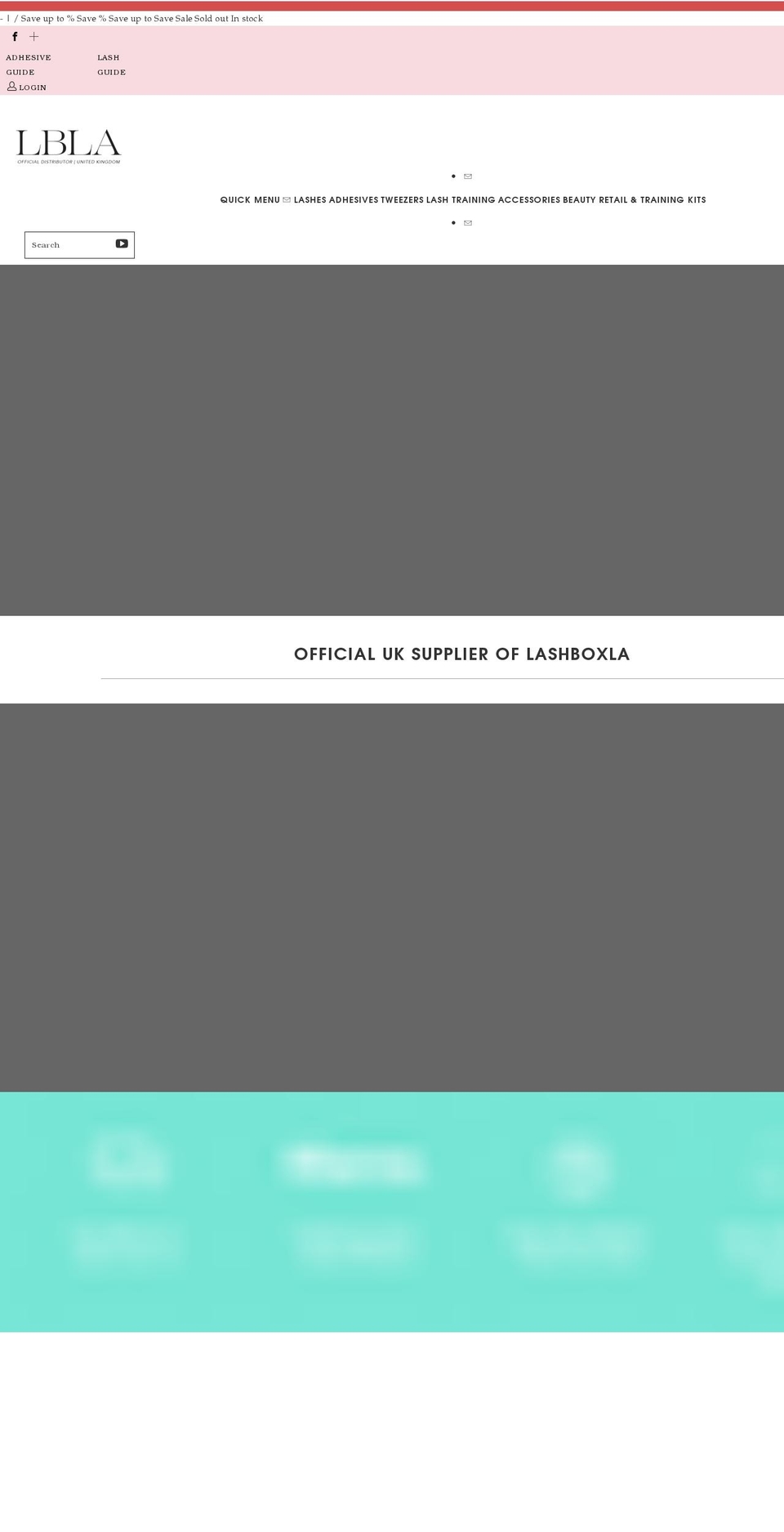 lashboxla.uk shopify website screenshot