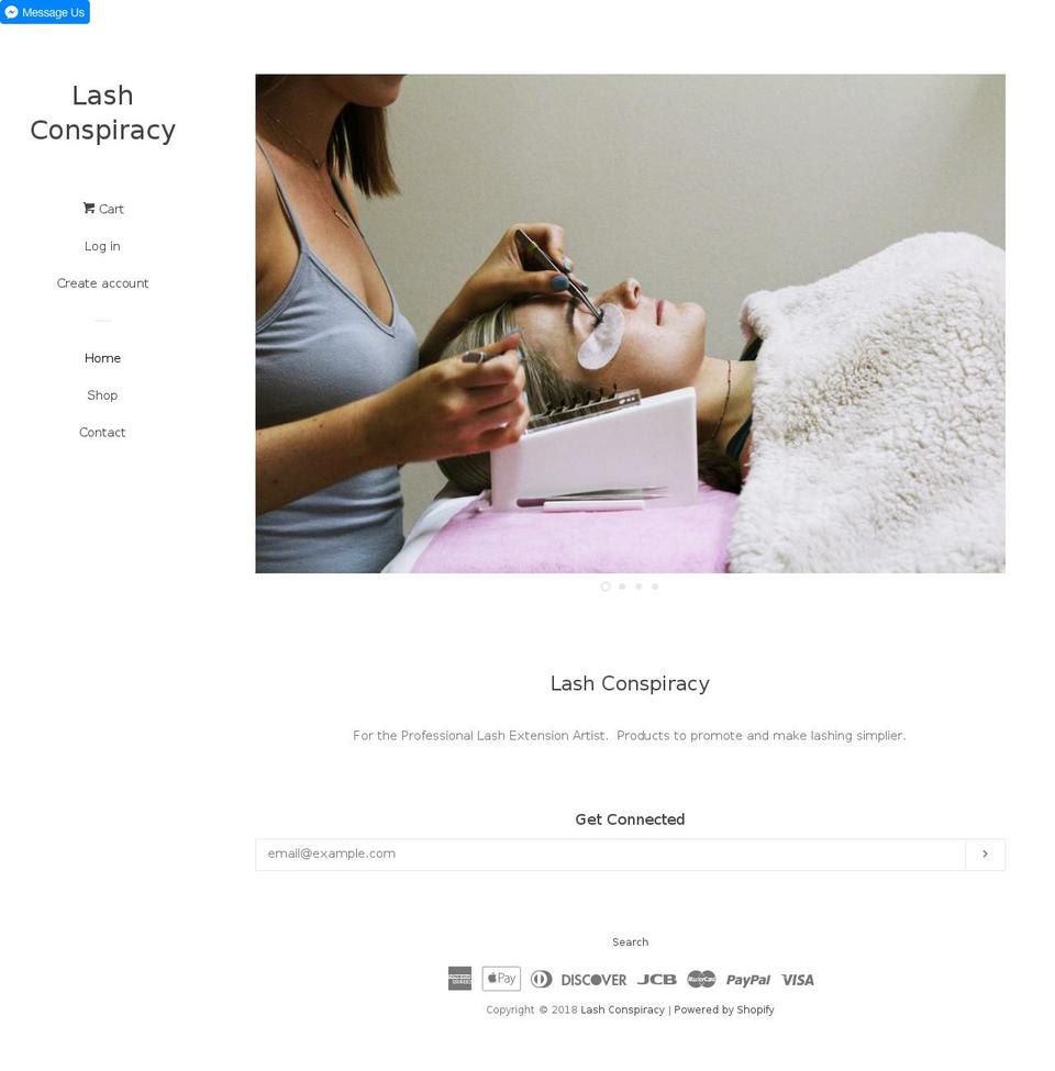 lashconspiracy.com shopify website screenshot