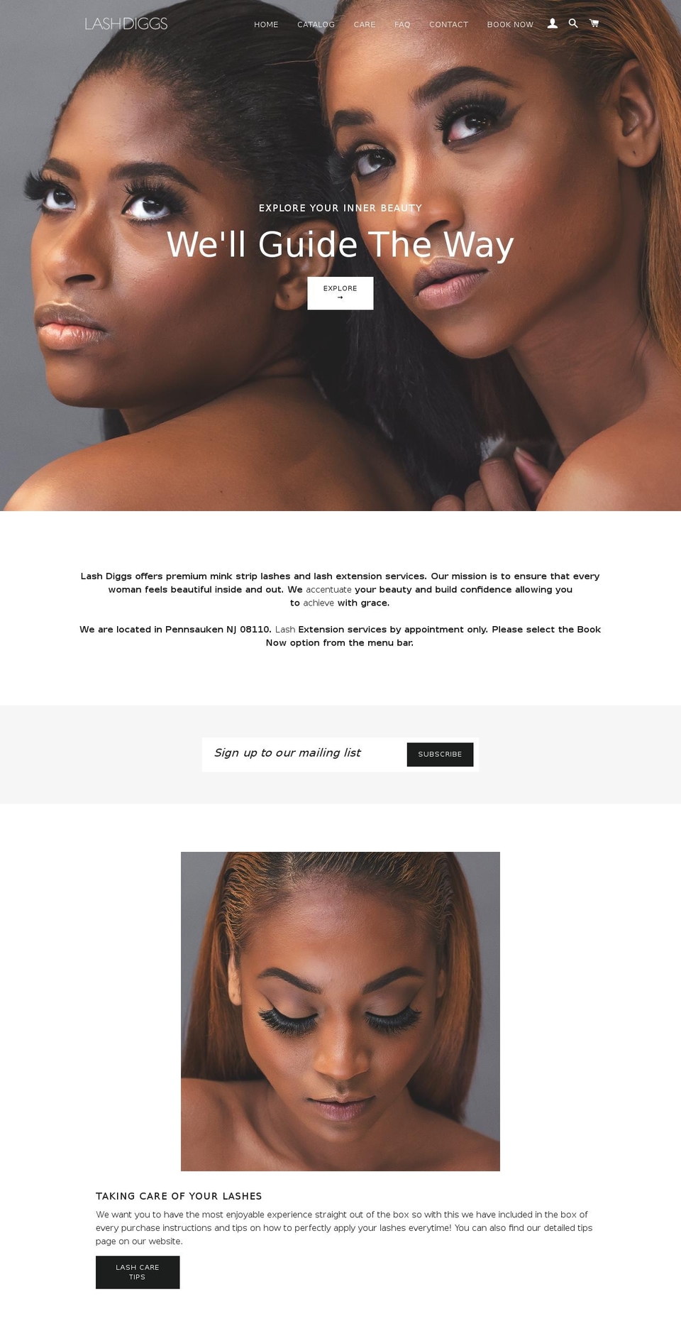 lashdiggs.com — Shopify storefront screenshot