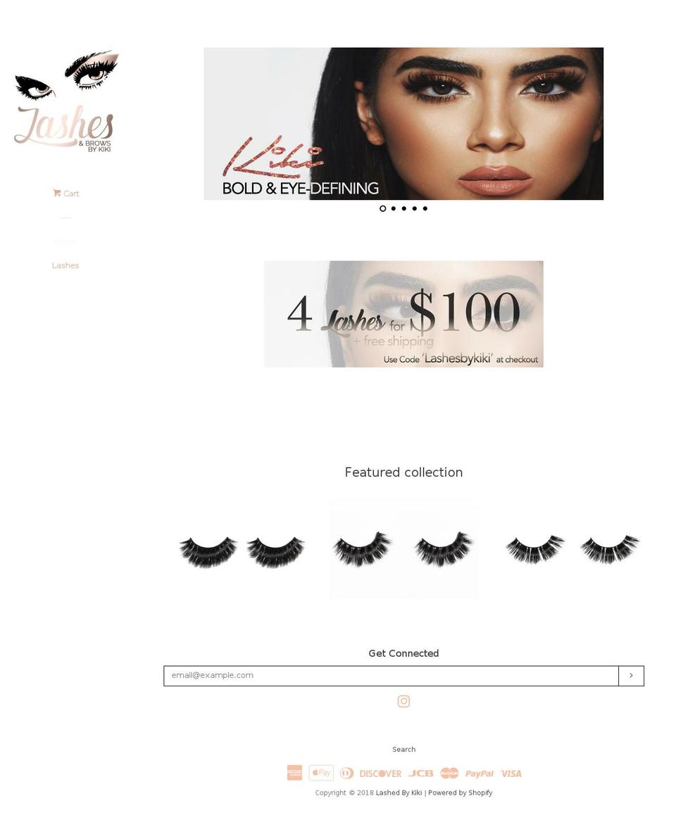 lashedbykiki.com — Shopify storefront screenshot