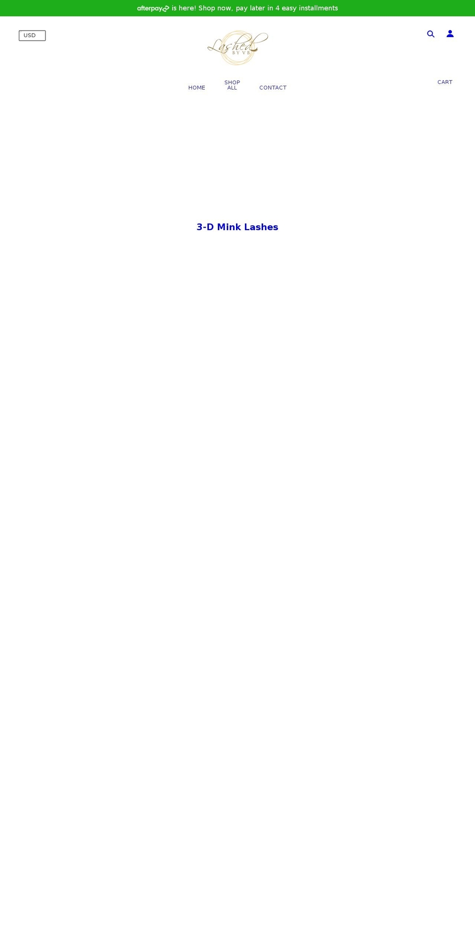 lashedbyvb.com shopify website screenshot