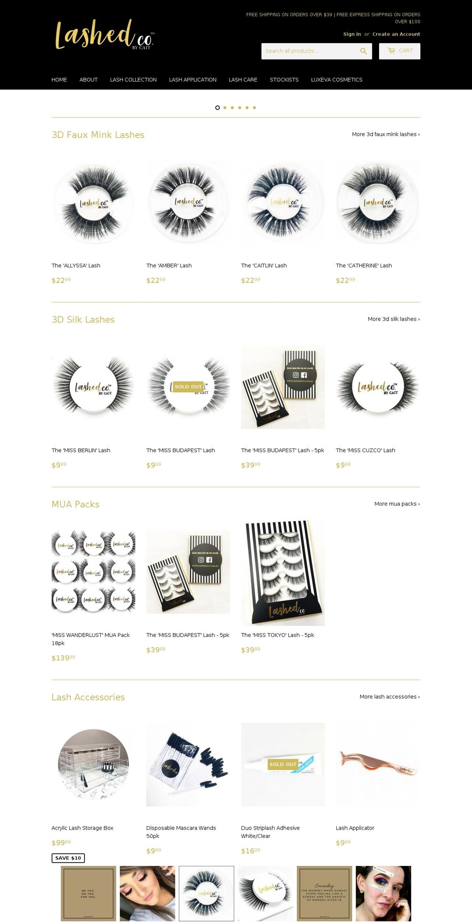 lashedco.com — Shopify storefront screenshot