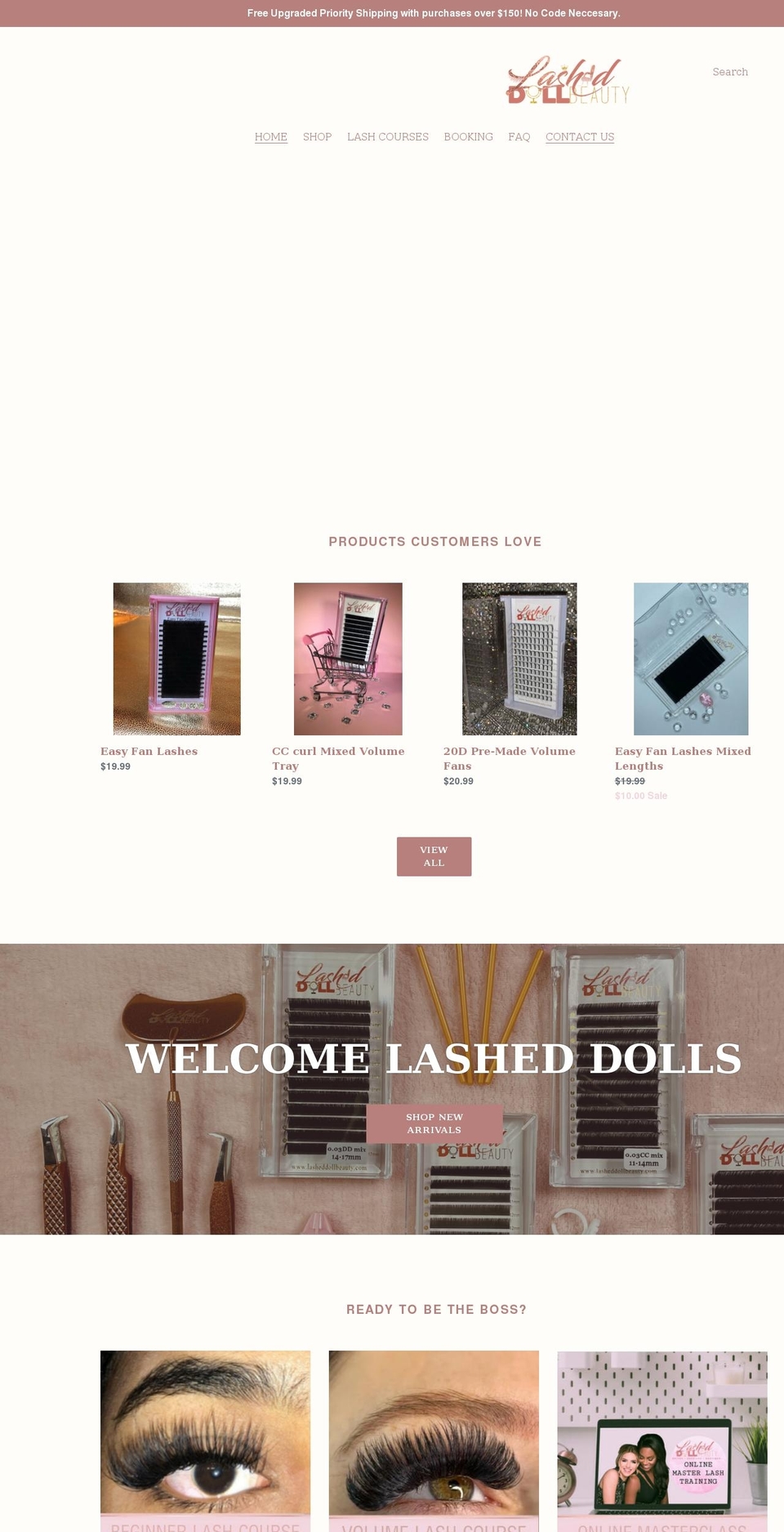 lasheddollbeauty.com shopify website screenshot