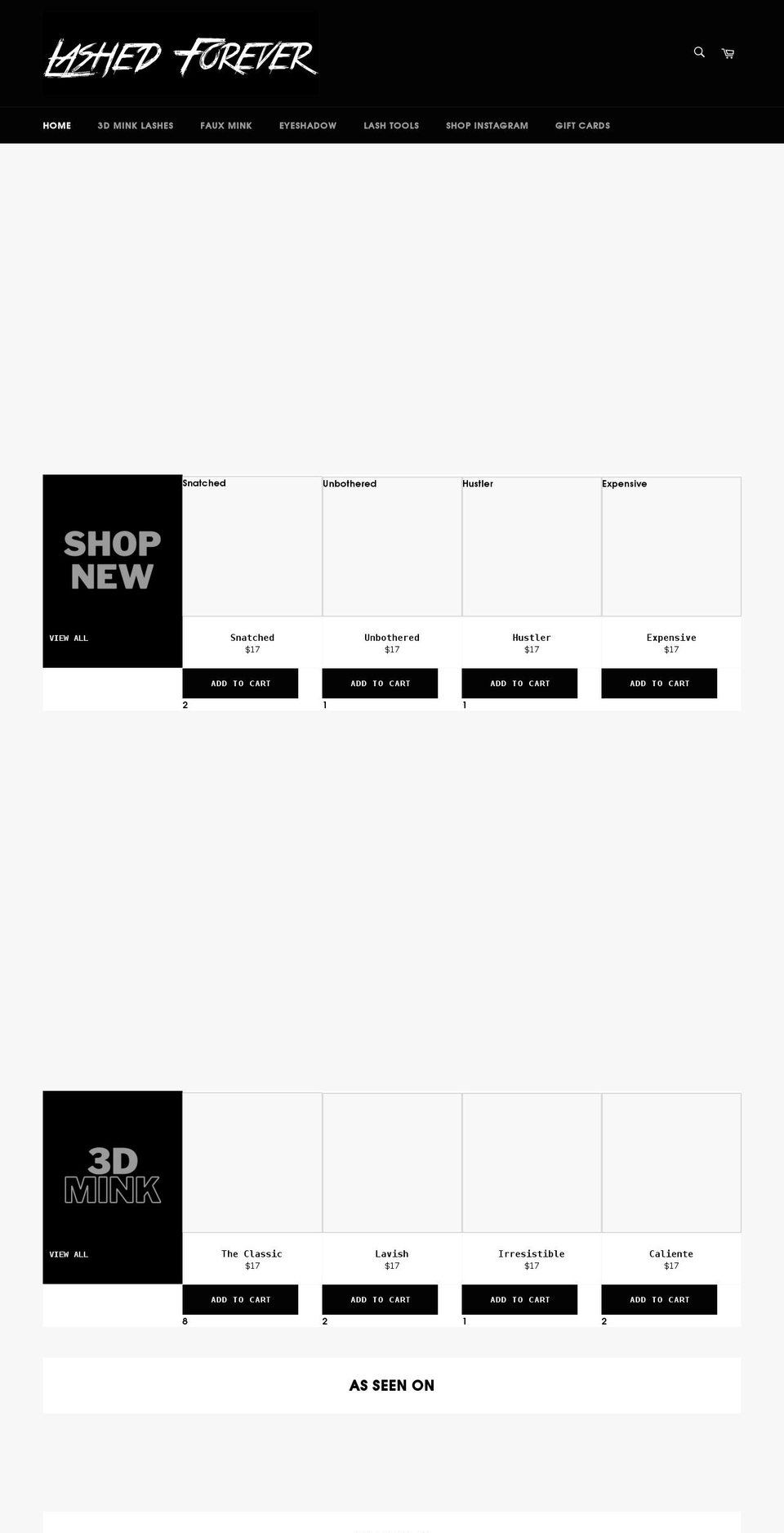 lashedforever.com shopify website screenshot