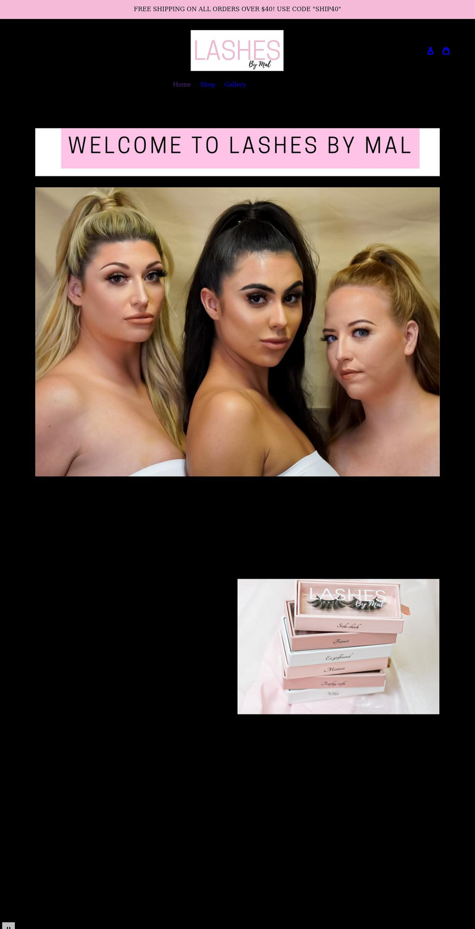 lashesbymal.com shopify website screenshot