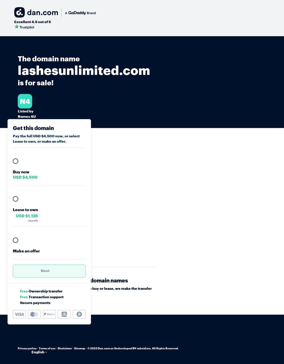 lashesunlimited.com — Shopify storefront screenshot