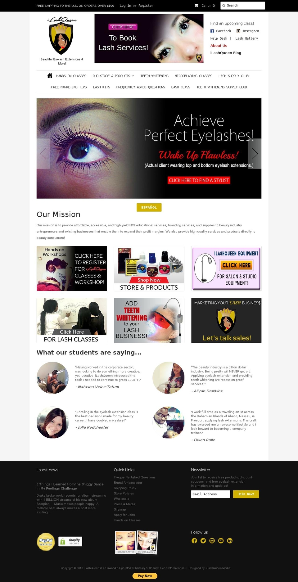 ilashqueen Shopify theme site example lashfocus.com