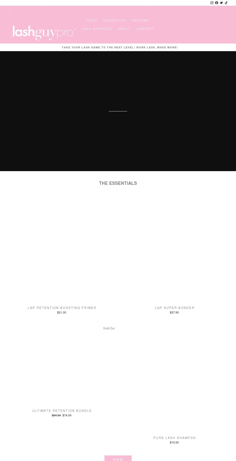 lashguypro.com shopify website screenshot