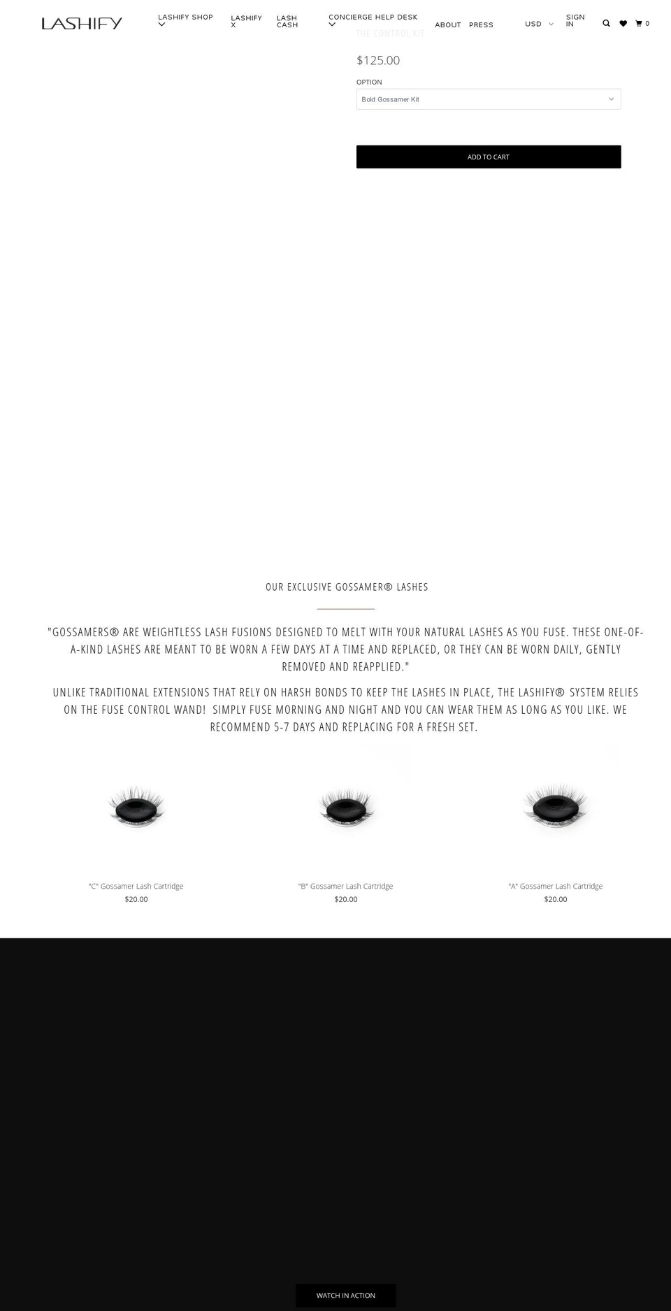 lashify.com shopify website screenshot