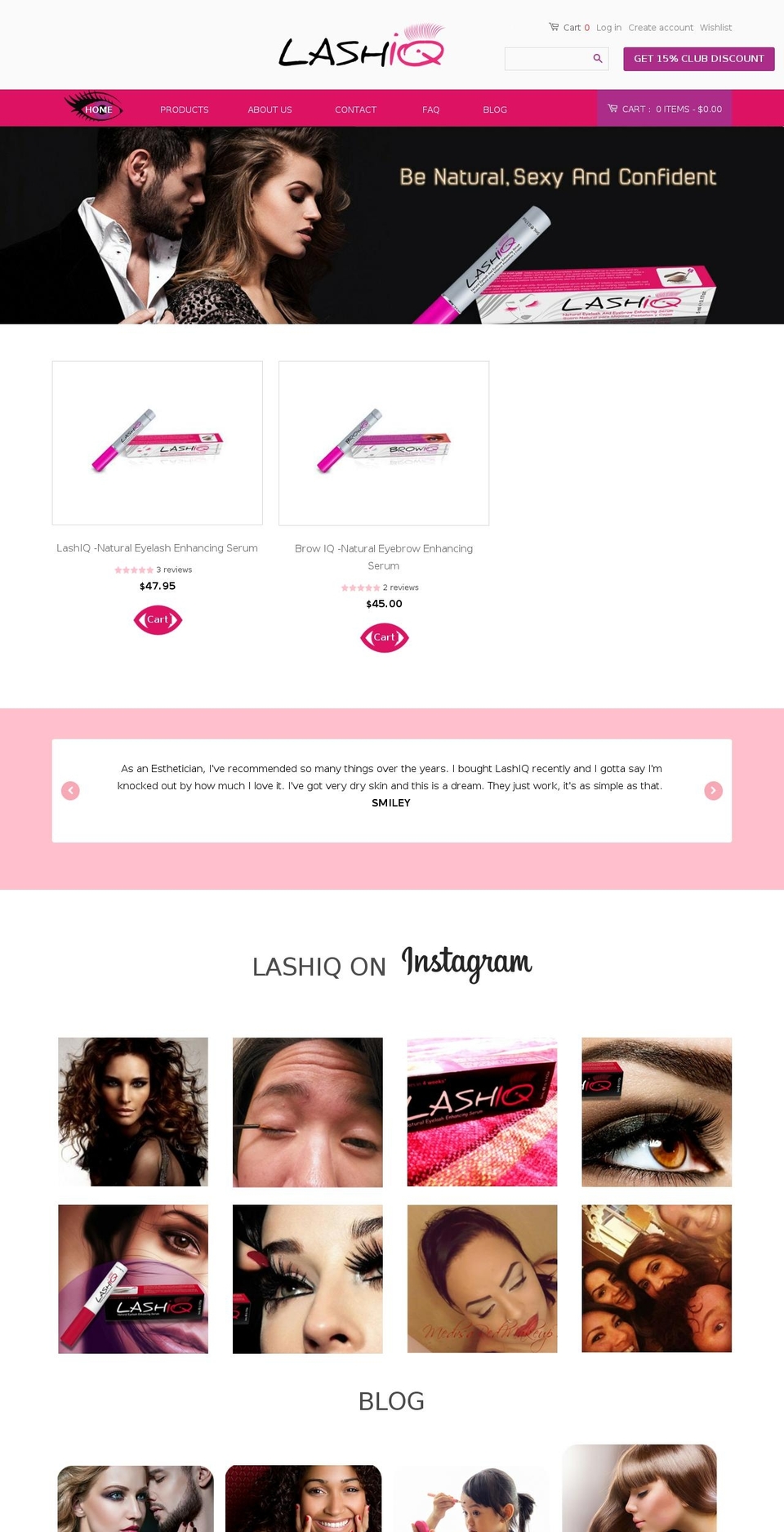 lashiq.com shopify website screenshot