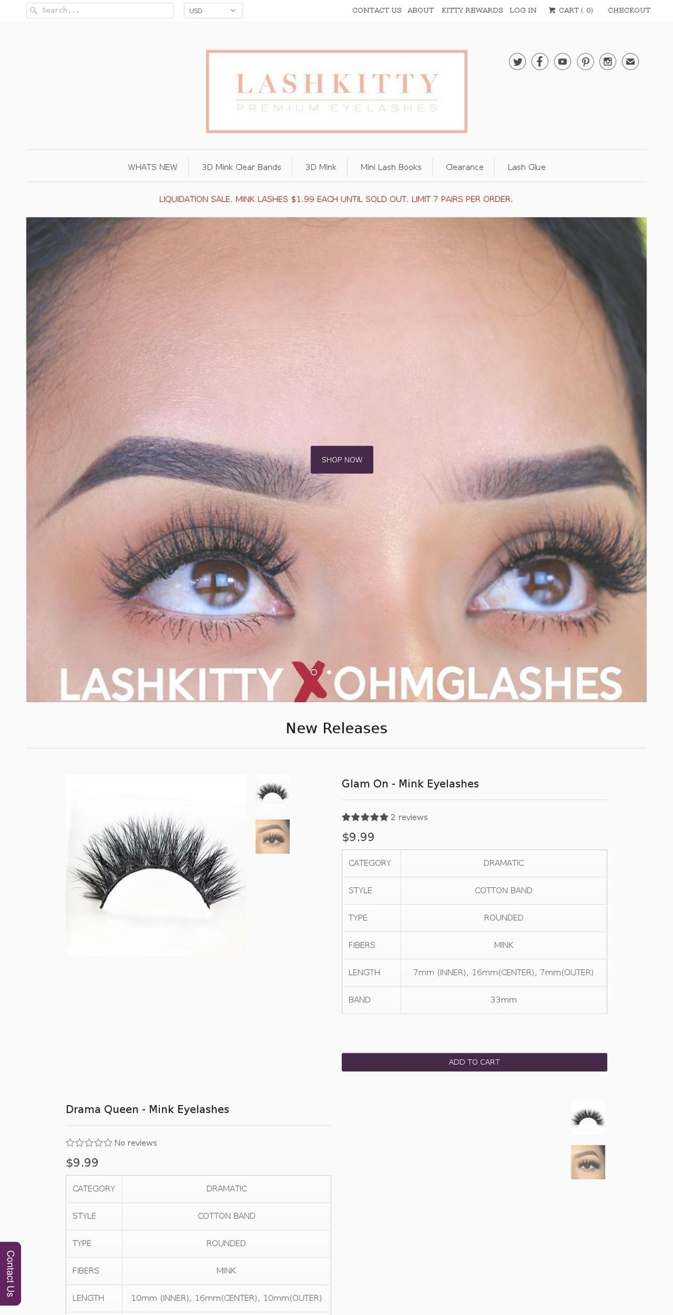 lashkitty.com shopify website screenshot