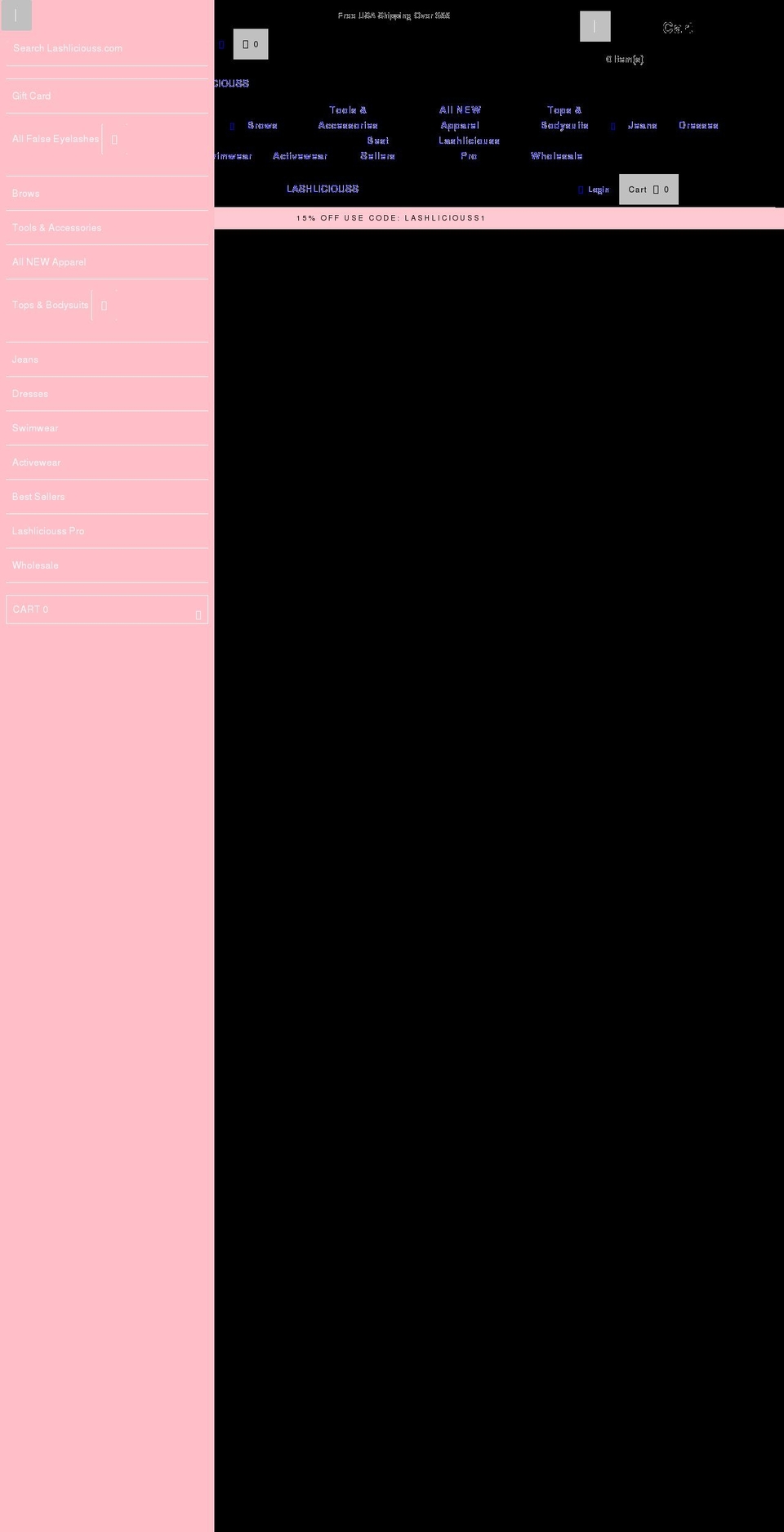 lashliciouss.com shopify website screenshot