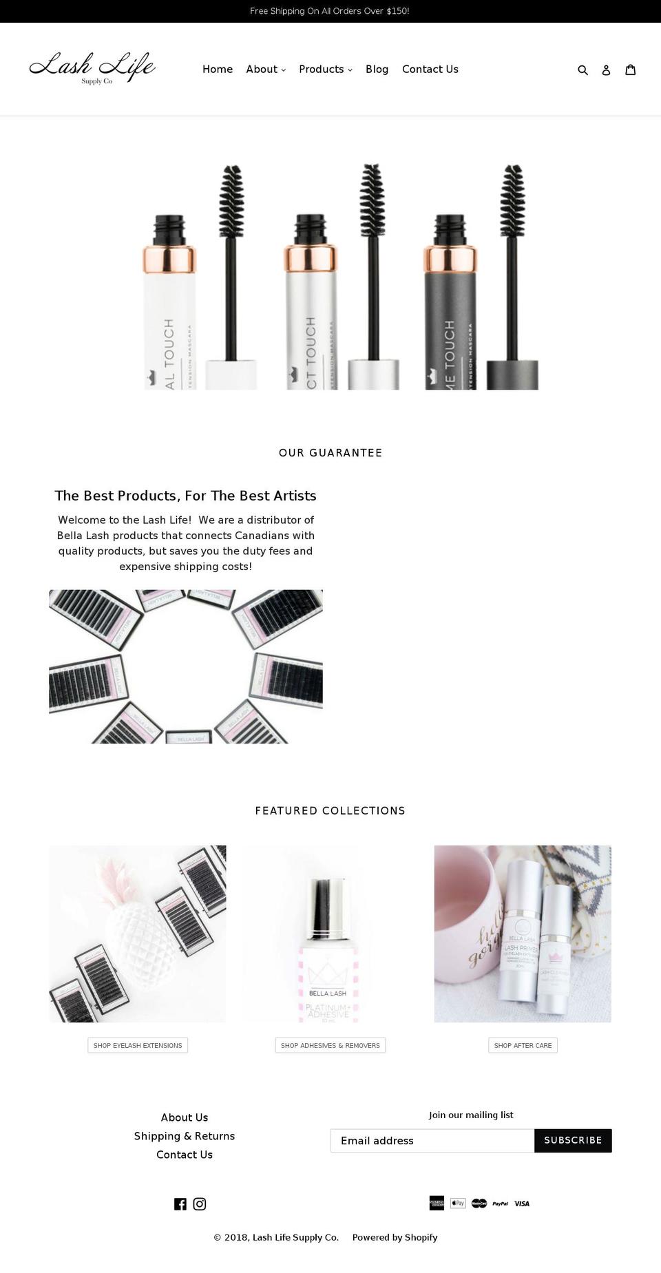 lashlifesupplyco.com shopify website screenshot