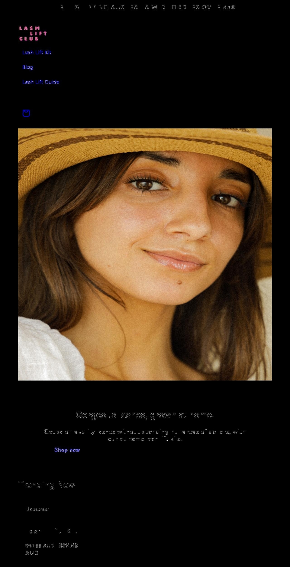 lashliftclub.com shopify website screenshot