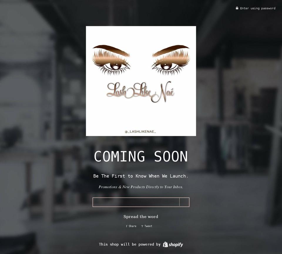 lashlikenae.com shopify website screenshot