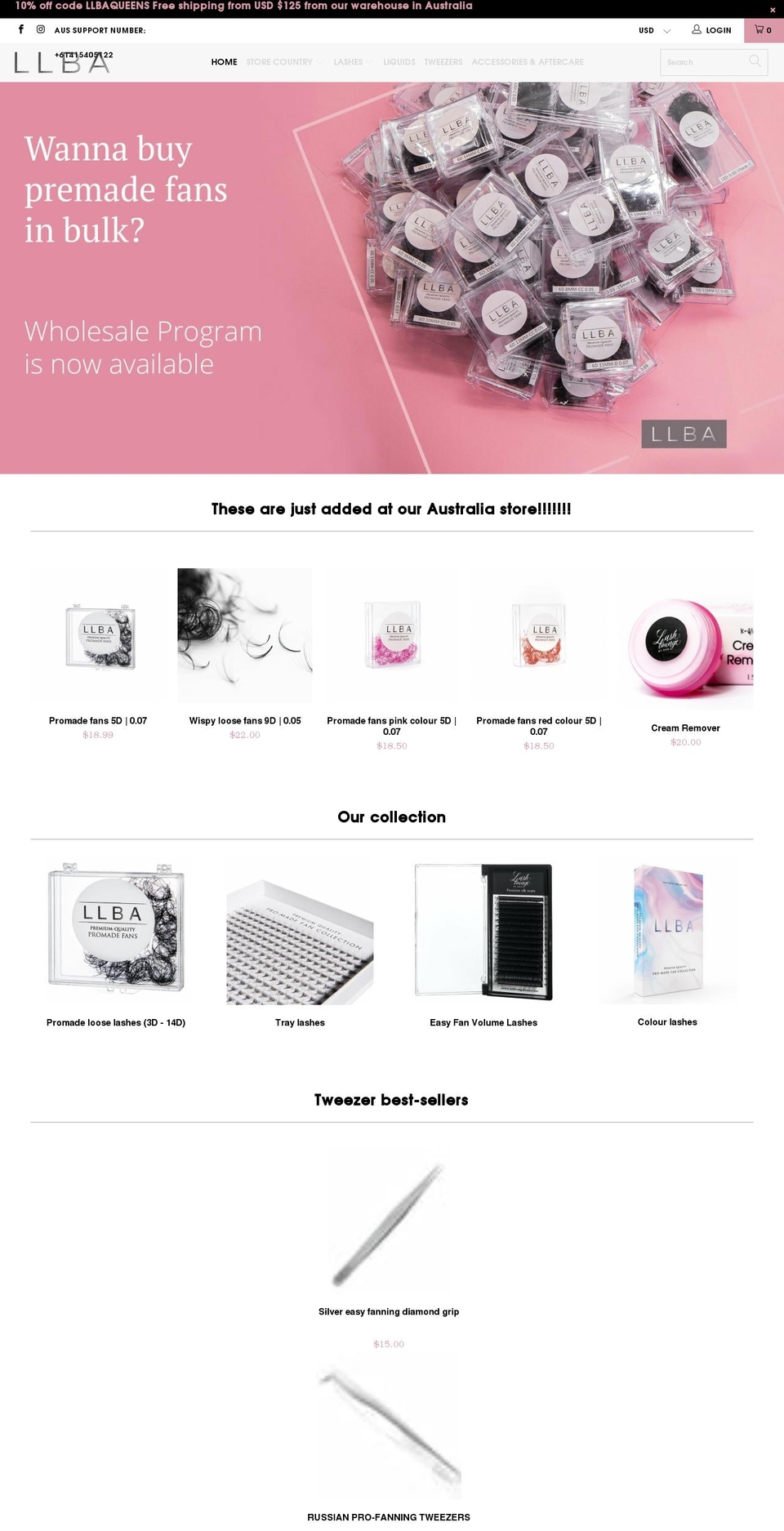 lashloungeau.myshopify.com shopify website screenshot