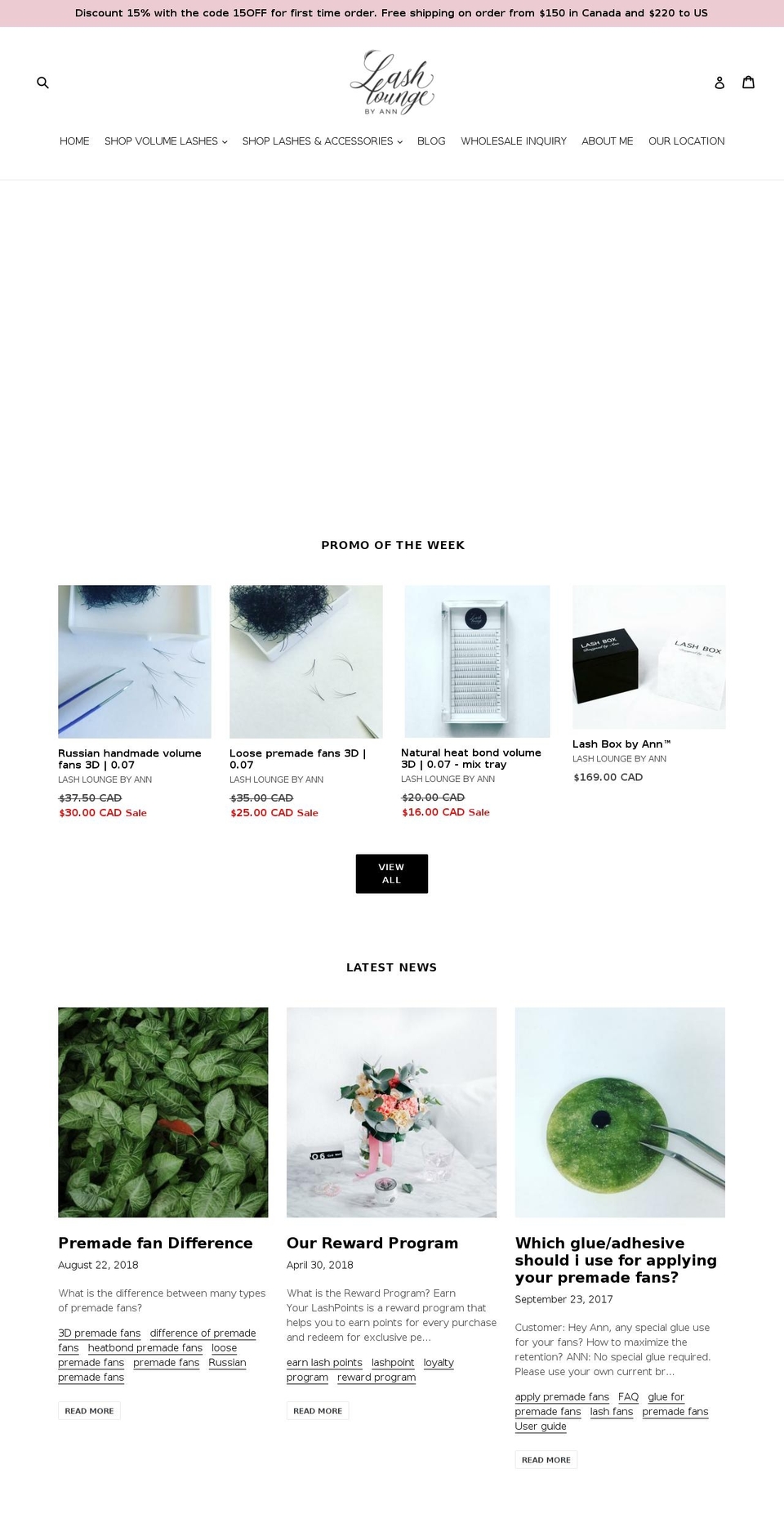 lashloungebyann.com shopify website screenshot