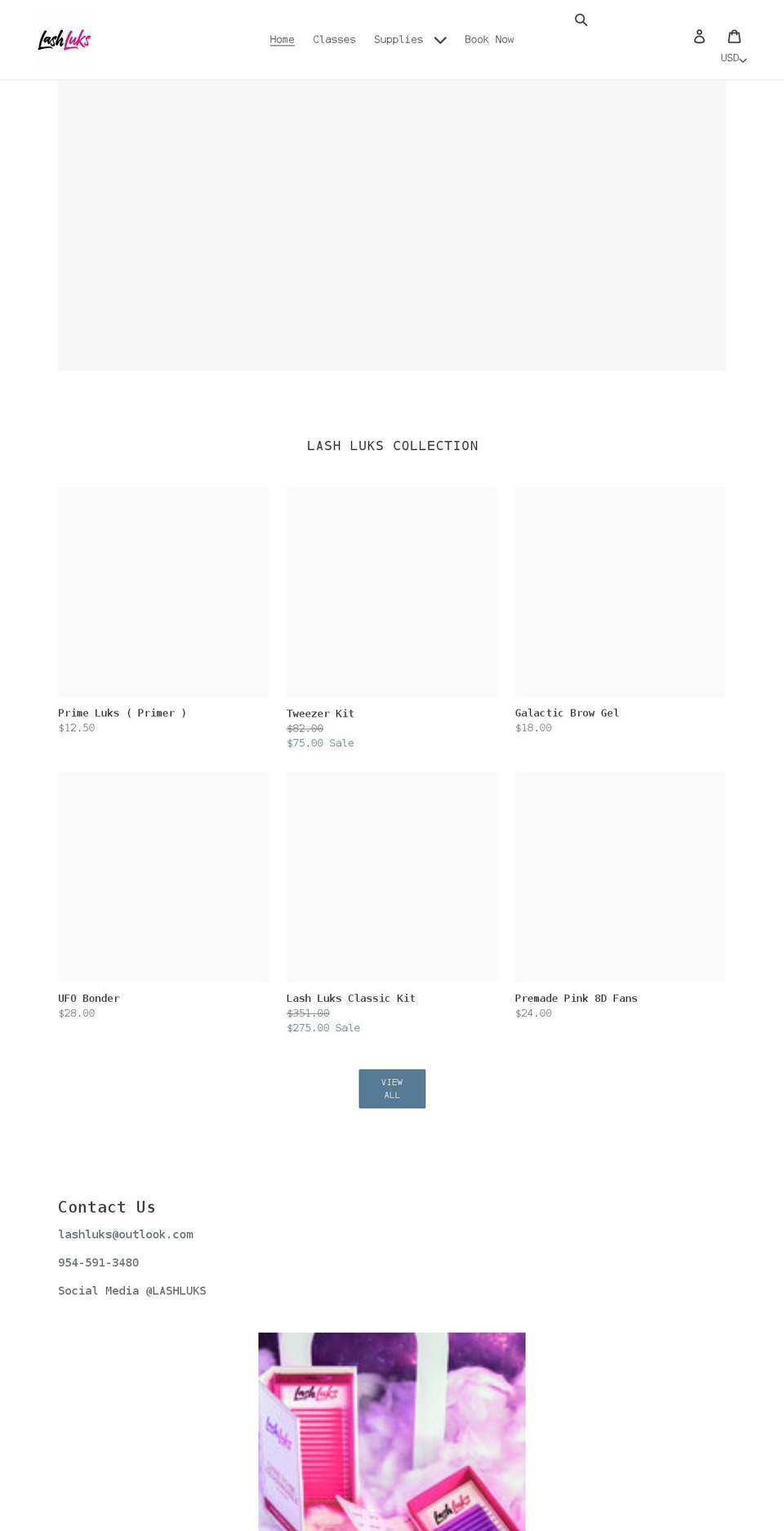 lashluks.com shopify website screenshot