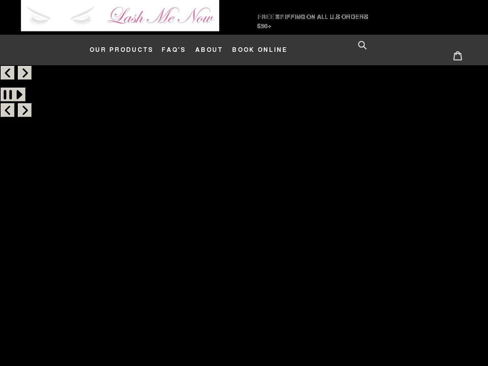 lashmenow.com shopify website screenshot