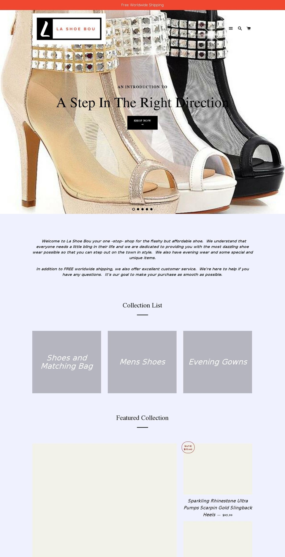 lashoebou.com — Shopify storefront screenshot