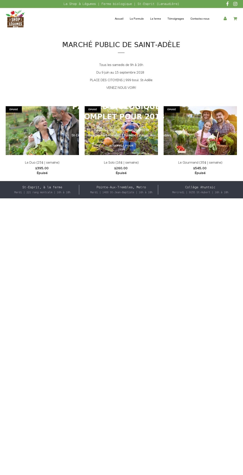 lashopalegumes.ca shopify website screenshot