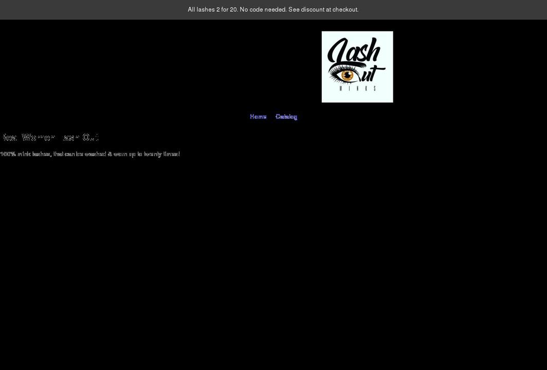 lashoutbyj.com shopify website screenshot