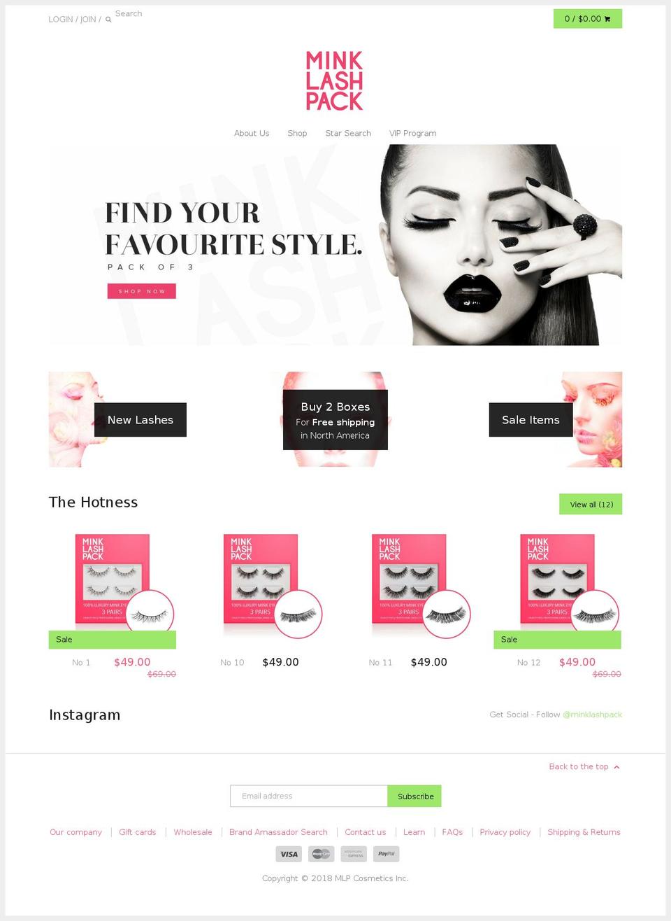 lashpack.com — Shopify storefront screenshot