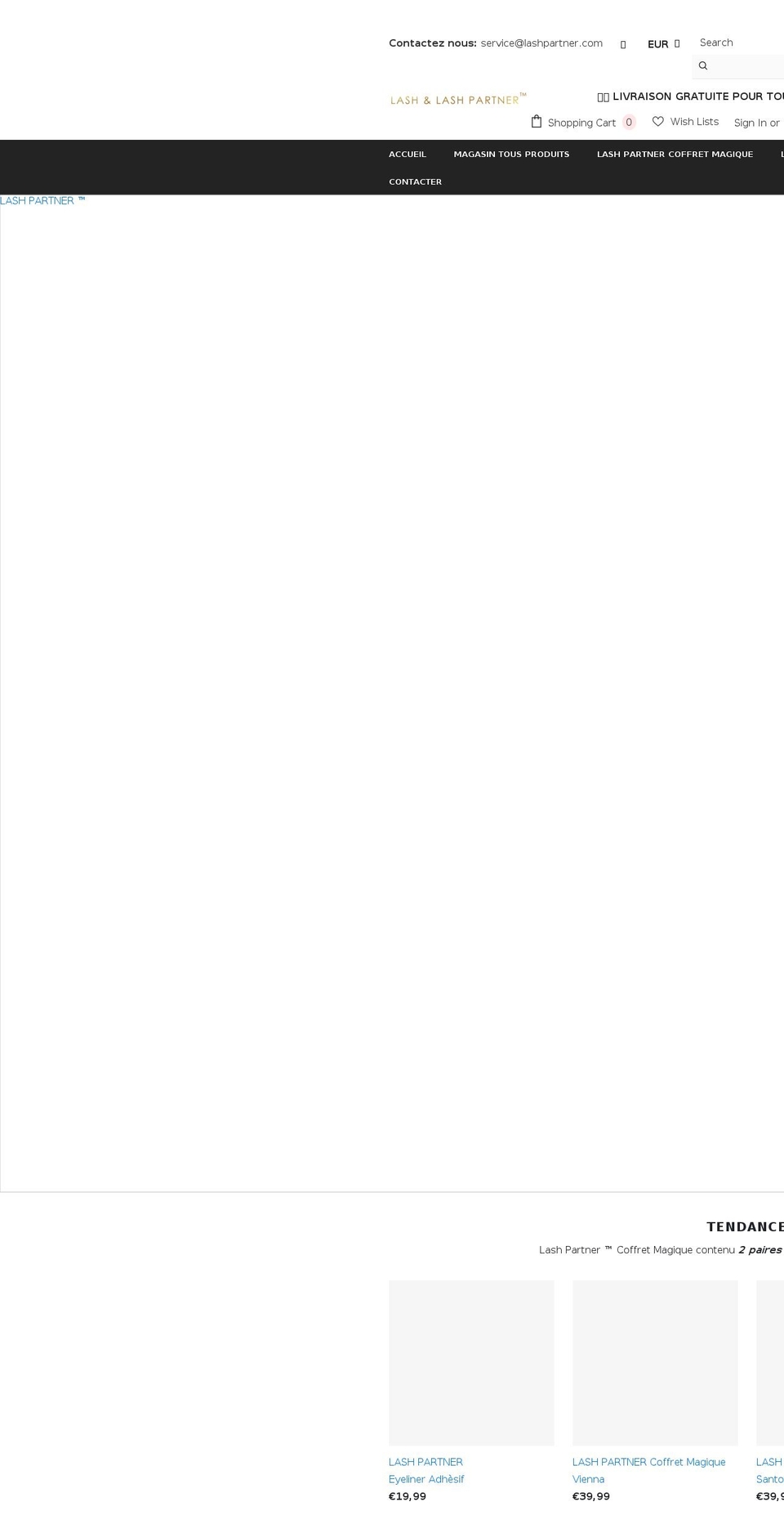 lashpartner.com shopify website screenshot