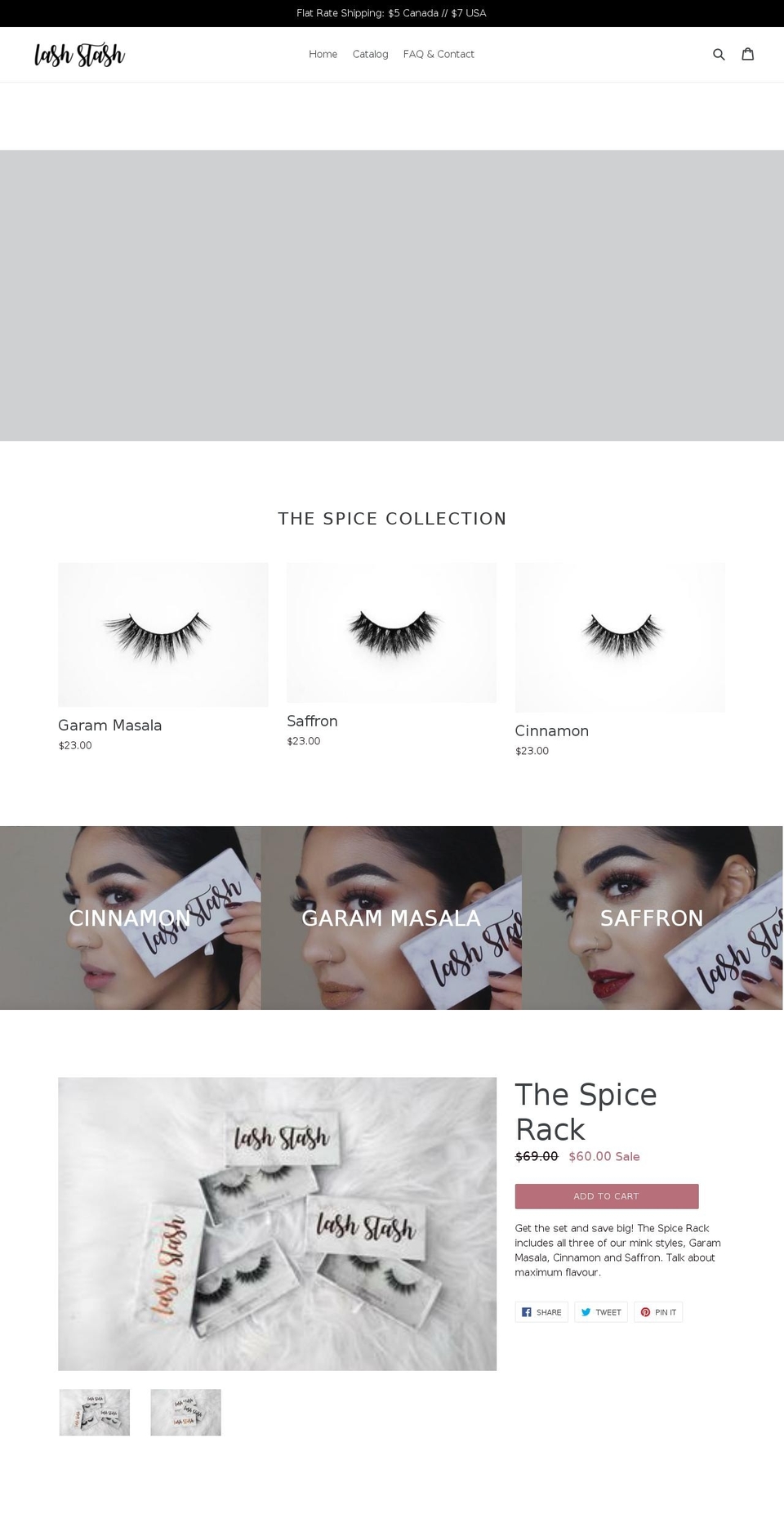 lashstash.ca shopify website screenshot