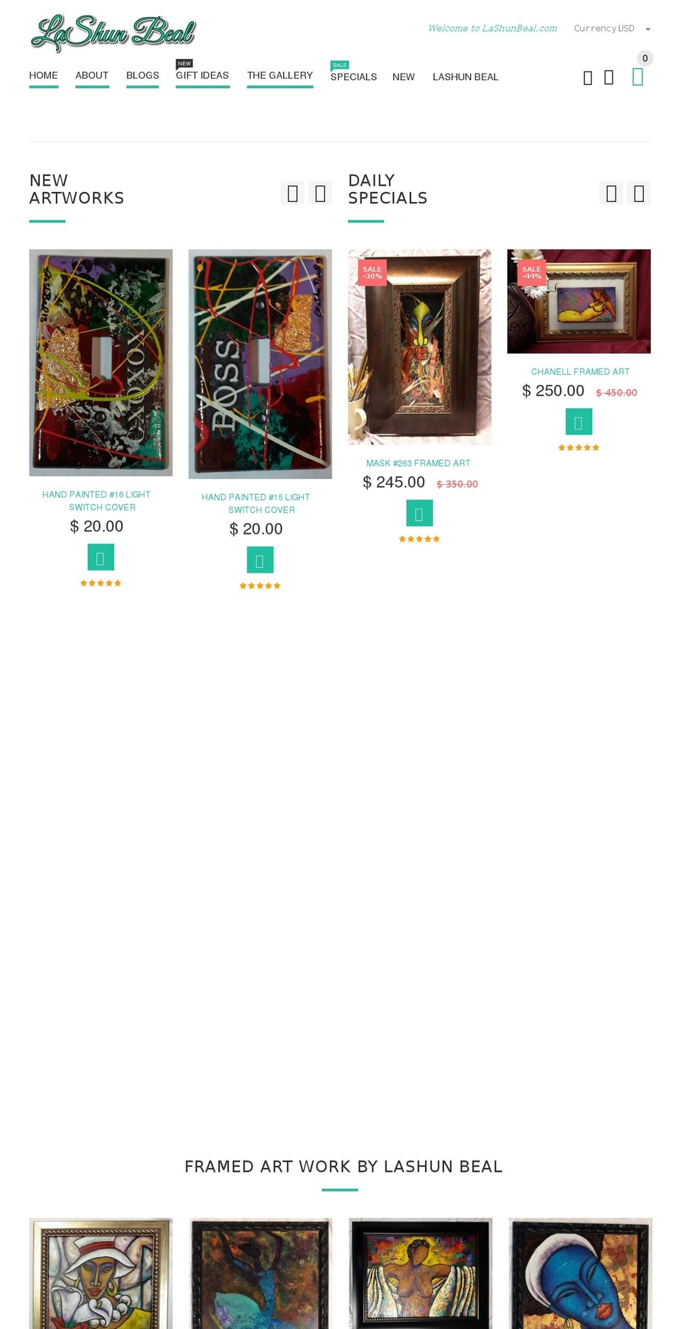 lashunbeal.com — Shopify storefront screenshot