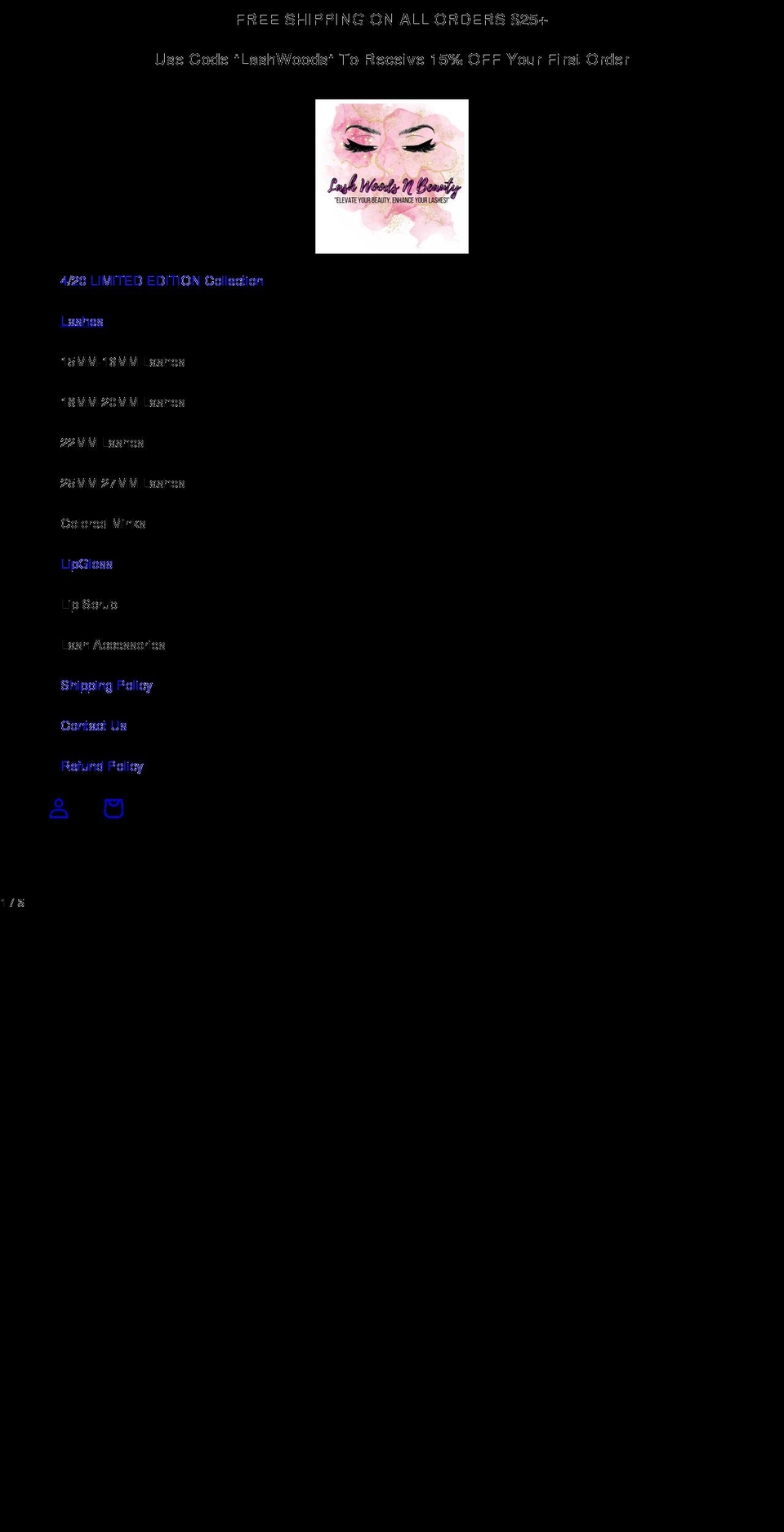 lashwoodsnbeautybyki.com shopify website screenshot