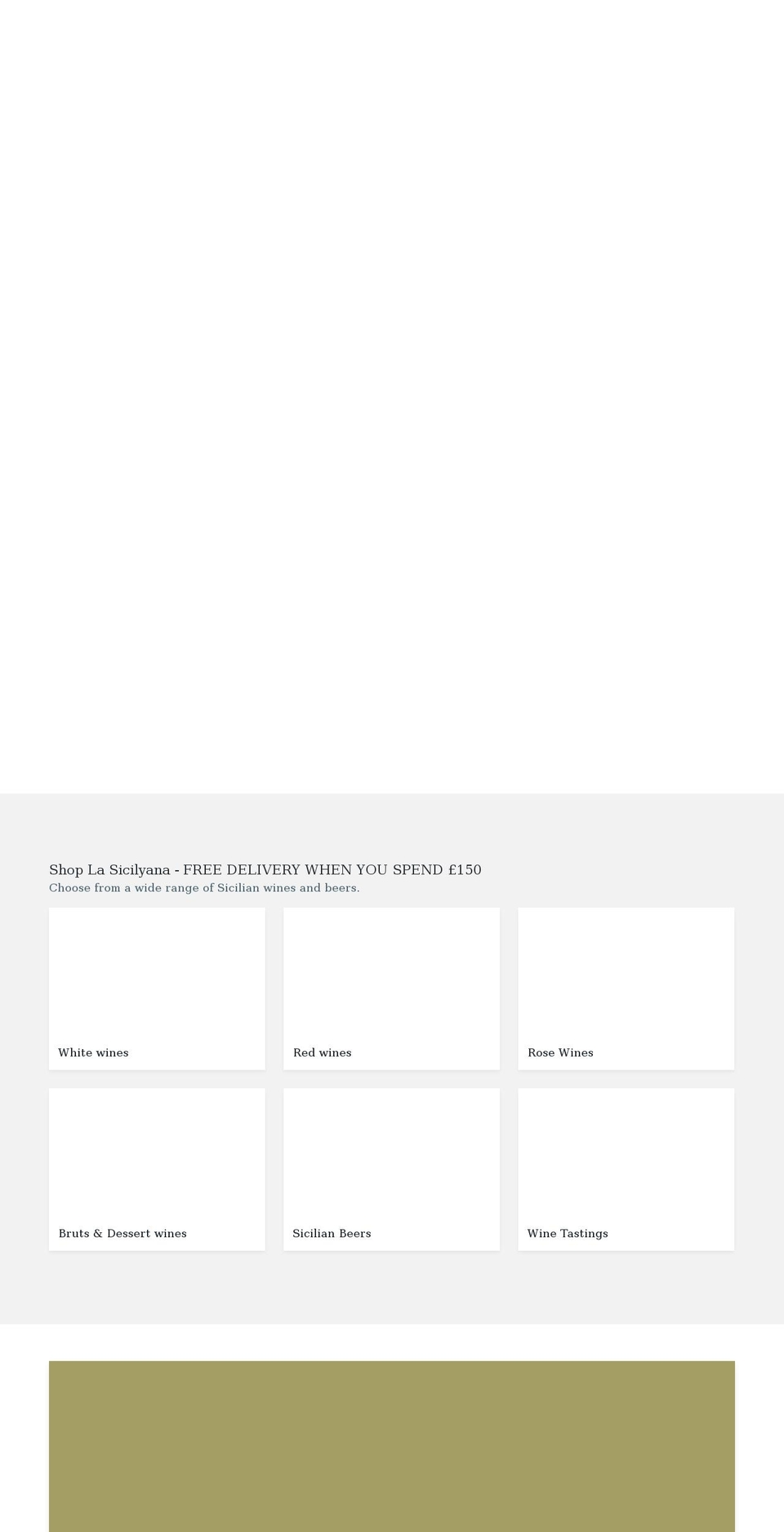 lasicilyanawines.co.uk shopify website screenshot