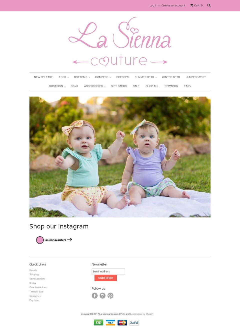 lasiennacouture.net shopify website screenshot