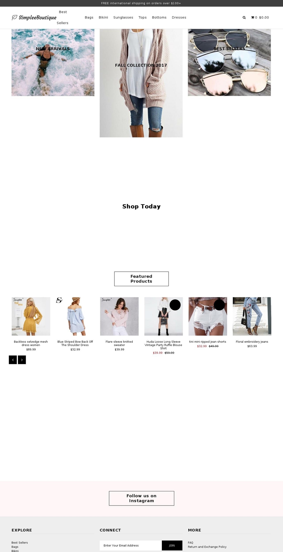 lasimpleeboutique.com shopify website screenshot